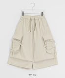 [unisex] Nahori Snap String Bermuda Banding Pants