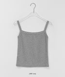 Detto color matching lace dot sleeveless