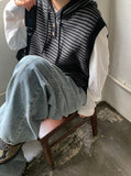 Dolent Curved Balloon Denim Wide Pants