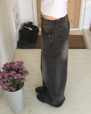 Rudian Back Banding Wide Denim Pants