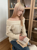 OFF SHOULDER LOOSE KNIT