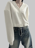 Tudy String V-Neck Cardigan