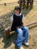 [BAONHAUS] Value Dot Ribbon Vest