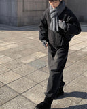 Lewis black blue washed wide pants