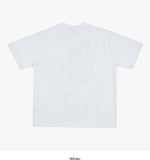 Flower spray printing over t-shirt