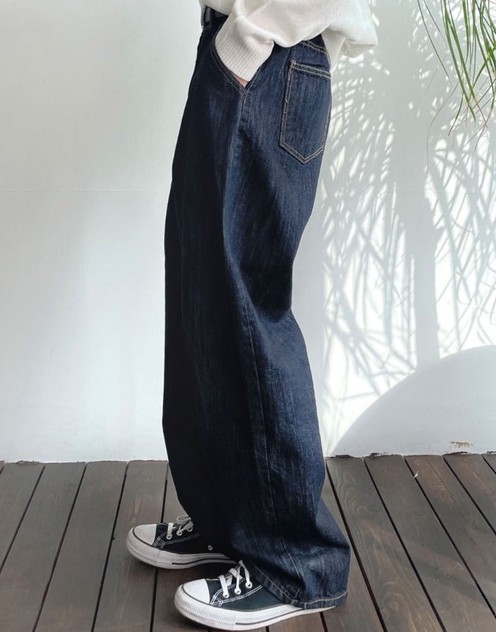 【COSYHARU】Slab Detail Semi-Wide Denim COSYHARU (コシハル) - スラブディテールセミワイドデニム