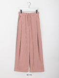 [unisex] Loose banding ribbed wide pants