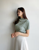 Prina Pleated Half Neck Blouse