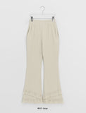 Homes Ribbed Frill Bootcut Banding Pants