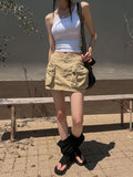 utility three-dimensional pocket mini skirt