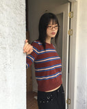 [Wool 20] Rican Stripe Wool Round Knitwear