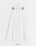 Vein Lace Banding Long Skirt