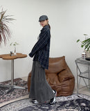 Niello Pigment Cargo Long Skirt