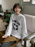 [unisex] Mihato Cat Printing Long Sleeve Tee