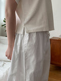 Bimtz Summer Basic Banding Wide Pants
