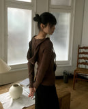 Golds Heart Button Pocket Hooded Knit