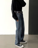 Deep blue semi-wide bootcut