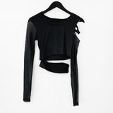 Ledeon Cutout Mesh Hoodie