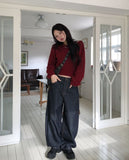 Curse Stitch Pocket Non-Fade Denim Pants