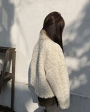 Elu Fluffy Button Jacket