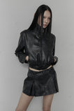 [mnem] Wisp Leather Jacket