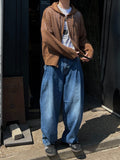 Side Two-Tuck Wide Denim
