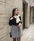 Sherry hound check mini skirt