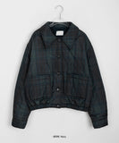Moyven Check Collar Padded Jumper