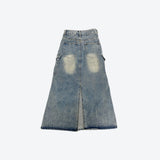 Zance vintage denim long skirt