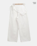 Maon Eyelet Scarf Layered Cotton Pants