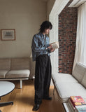 Lloyd Pintuck Maxi Wide Belt Slacks