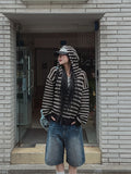 Field Stripe Mesh Warmer Hooded Zip-Up