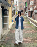 IREM Zipper String Two Way Banding Wide Cargo Pants