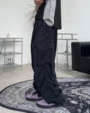 Resa Shirring Nylon Cargo Pants