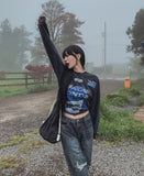 [U-DENIM] Summer ripped jeans wide denim pants