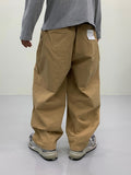 Unisex basic cotton tapered pants