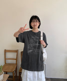 [unisex] Centerme Pigment Star Print Short Sleeve Tee