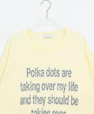 Nanade Lettering Dot Printing Loose-Fit Short Sleeve Tee