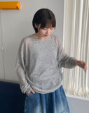 Raelsi Summer Round Linen Sweatshirt Knit