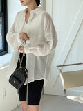 Lentive See-Through Striped Shirt