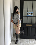 Ute Stripe Frill Tiered Banding Short Pants