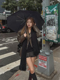 Eyelet Bike Leather Jacket