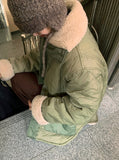 Ecoff High Neck Quilted Wool Padding