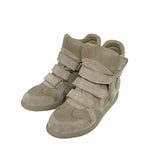 Cow Suede Velcro Strap High Top