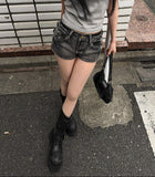 Vintage Washing Denim Shorts