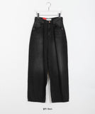 Danmi Summer Black Blue Washing Denim Balloon Pants