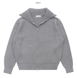 Leon high-neck zip-up cardigan