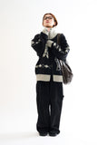 Rabbit knit zip-up sweater