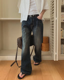 Nikki Washed Flare Denim Pants