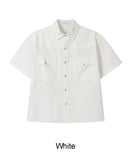 Renter Two-Pocket Crop Short Sleeve Shirt